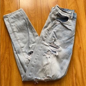 American Eagle ripped mom jeans
